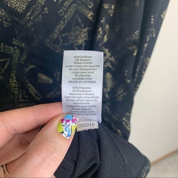 LuLaRoe elegant black gold Carly XS (E1) - Picture 7 of 8